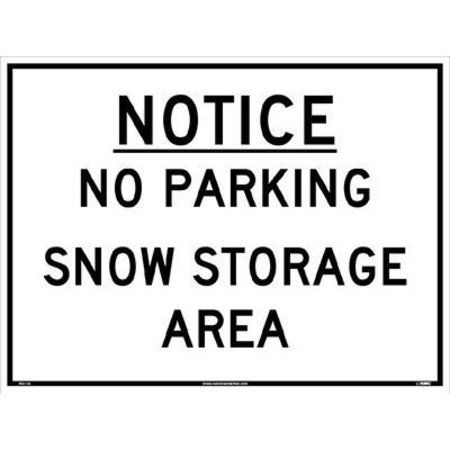 NMC Notice No Parking Snow Storage Sign, M813E M813E